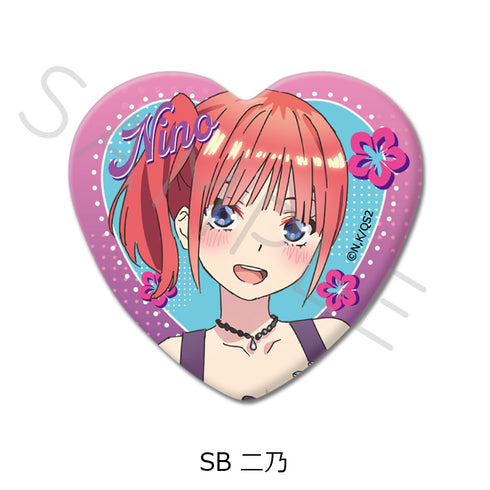 『五等分の花嫁*』第2弾 ハート型缶バッジ SB 二乃